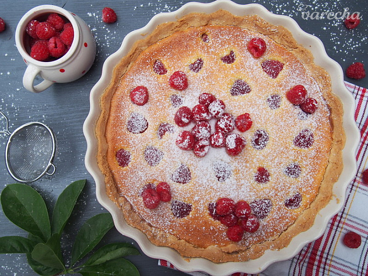 Krehký žĺtkový tart s malinami bez lepku